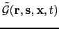 $ \tilde{\mathcal G}({\bf {r}},{\bf {s}},{\bf {x}},t)$