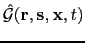 $ \hat{\mathcal G}({\bf {r}},{\bf {s}},{\bf {x}},t)$