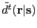 $ \tilde d^{t}({\bf{r}}\vert{\bf{s}})$