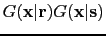 $ G({\bf{x}}\vert{\bf{r}})G({\bf{x}}\vert{\bf{s}})$