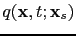 $ q(\textbf{x},t;\textbf{x}_s)$