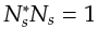 $ N_s^{*} N_s=1$