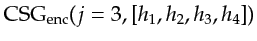 $\displaystyle {\textrm{CSG}_\textrm{enc}}(j=3,[h_1,h_2,h_3,h_4])$