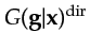 $ { G}({\bf {g}}\vert{\bf {x}})^{\textrm{dir}}$