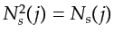 $ N_s^2(j)=N_s(j)$